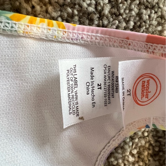 Wonder Nation Toddler Two-Piece Swimsuit Size 2T NWT - Picture 8 of 9